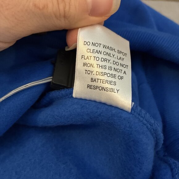 Mighty Fine Womens Size M Blue Light Up Menorah Sweatshirt Hanukkah Holiday - Picture 1 of 1